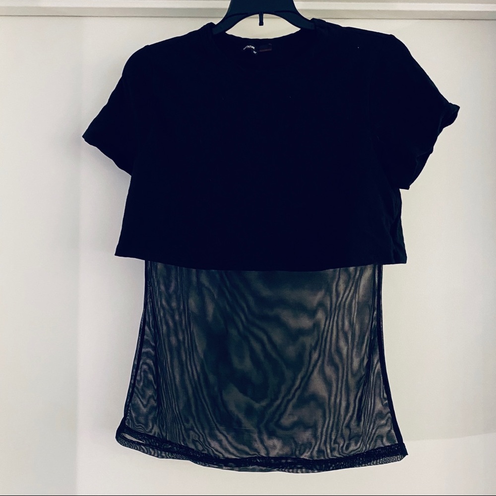 ❗️CLEARANCE❗️cropped mesh top